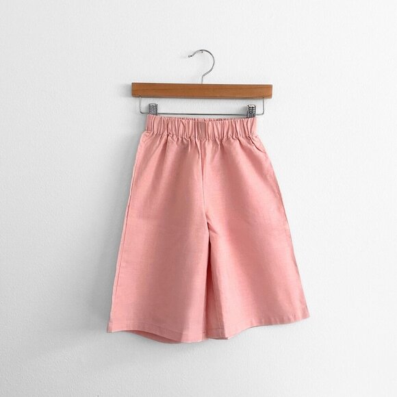 Other - NWT Pretty Girls Pants Linen Cotton Wide Leg Elastic Waistband Blush Pink 5T